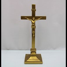 13 1/2" Brass Altar Crucifix SKU C1038-025